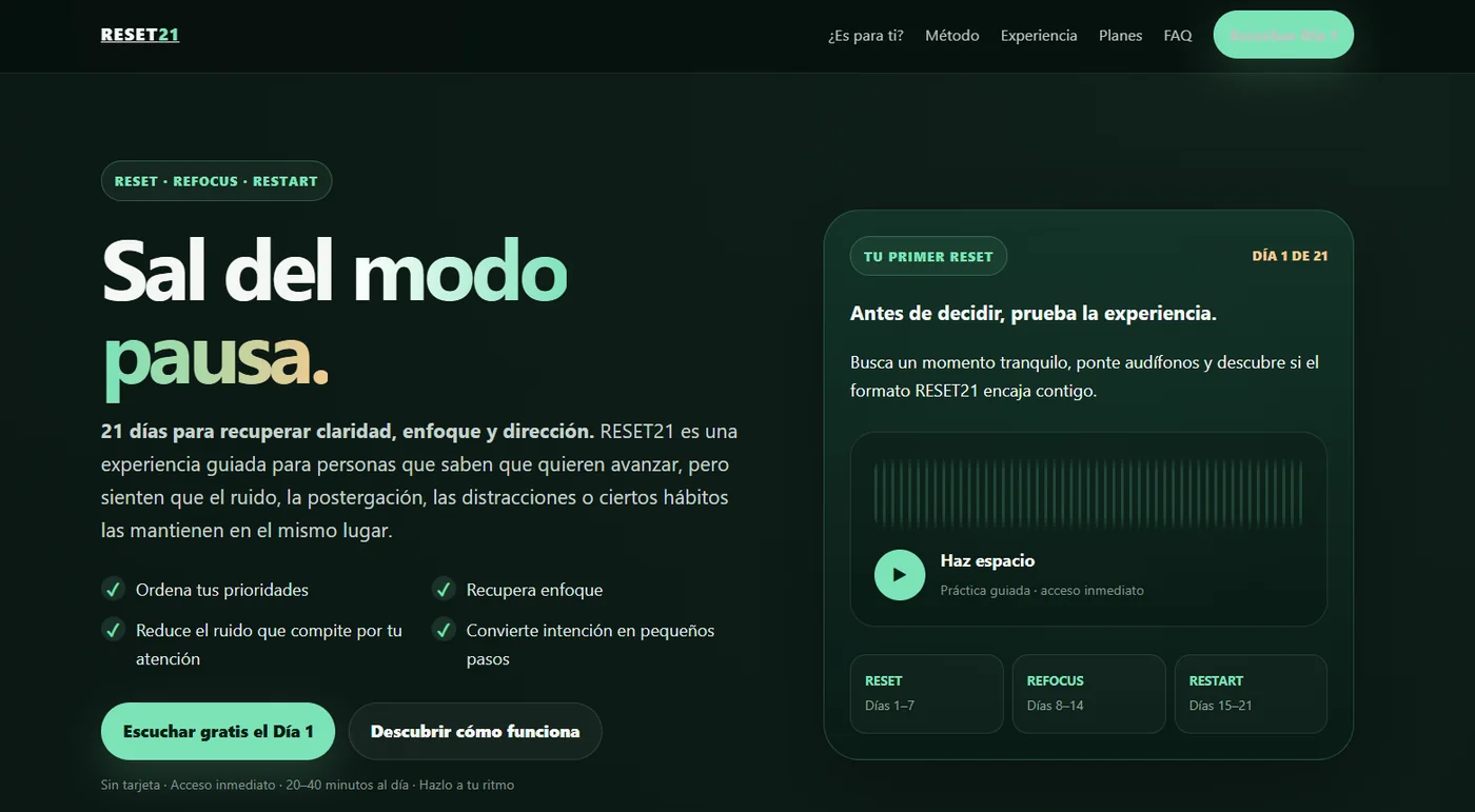 RESET21, experiencia digital desarrollada por Happy Click